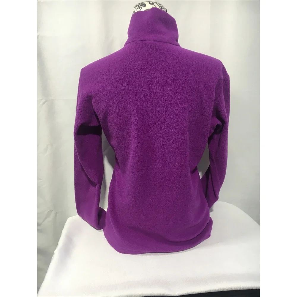 Patagonia Womens Small Purple Solid 1/4 Zip Fleece Pullover Sweater - Picture 3 of 7